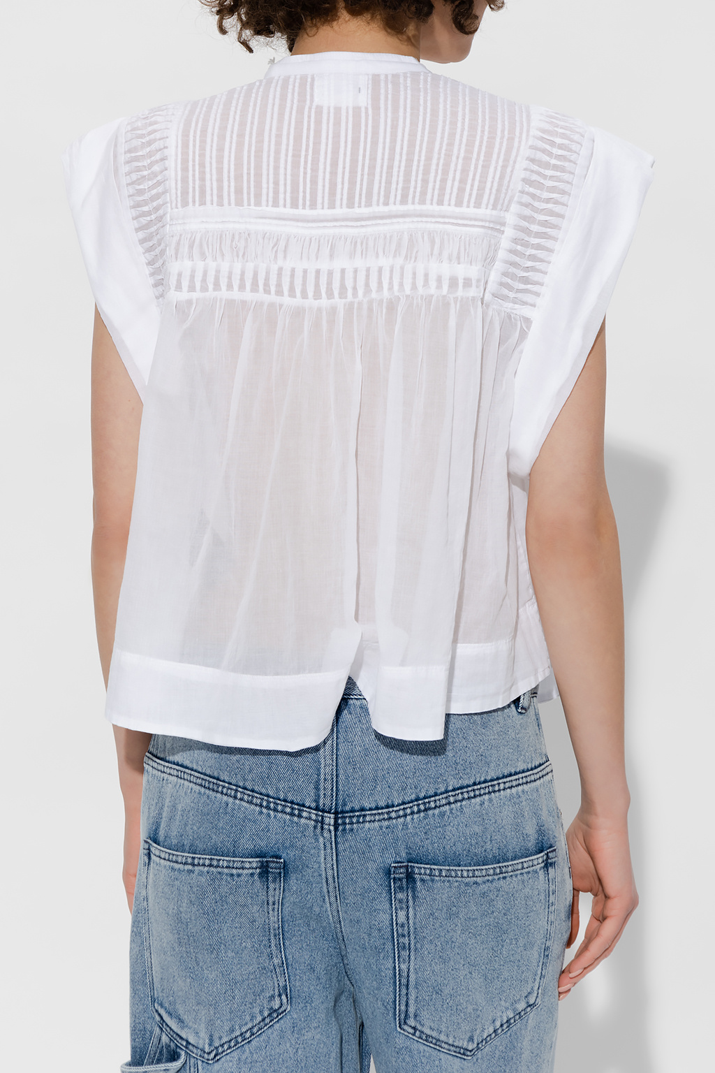 Isabel Marant / FWRD Zineae Twist Front Crop T-Shirt Top